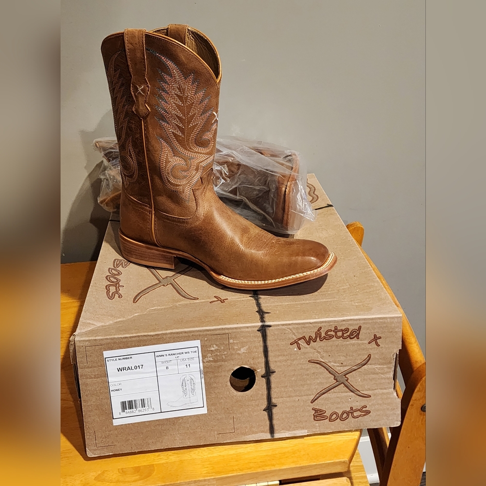 Twisted X Women's Rancher WS Toe WRAL017 Honey Brand New in Box! 11